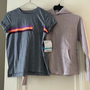Brand new with tags Athleta Girls size Large short sleeve T-shirt and Hoodie